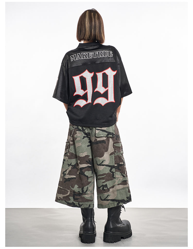 F3F Select Multi Pocket Camouflage Baggy Shorts