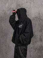UNDERWATER Dust Black Deconstructed Destruction Hoodie
