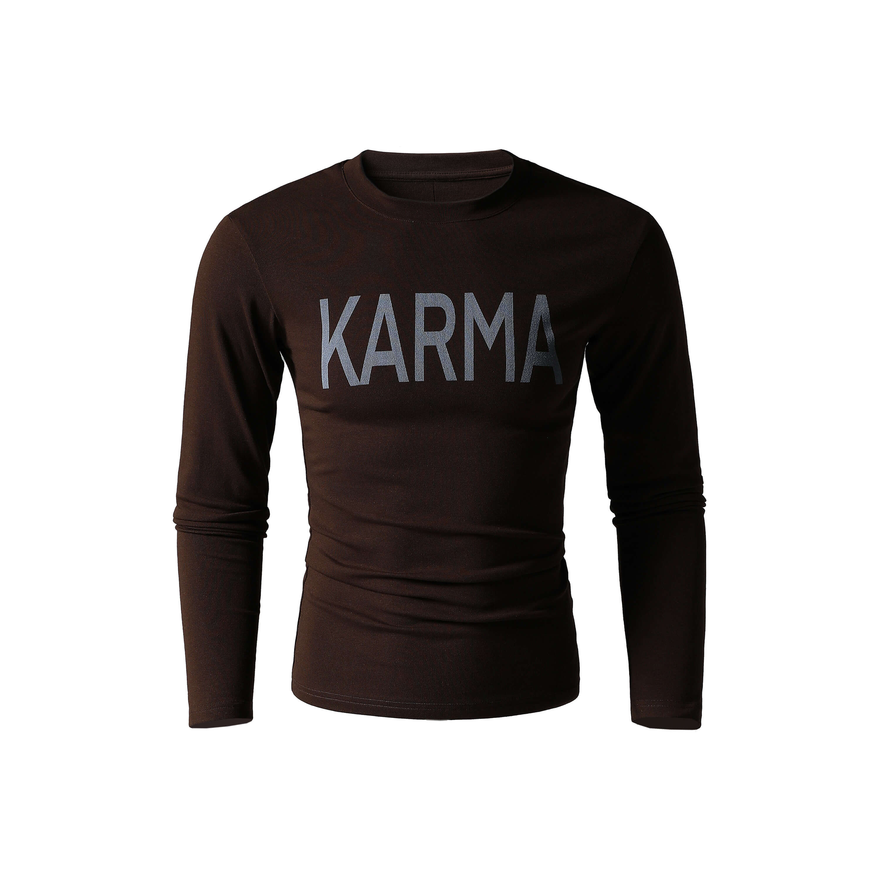 KARMANISTIC Logo Print Slim Fit Long Sleeve Tee