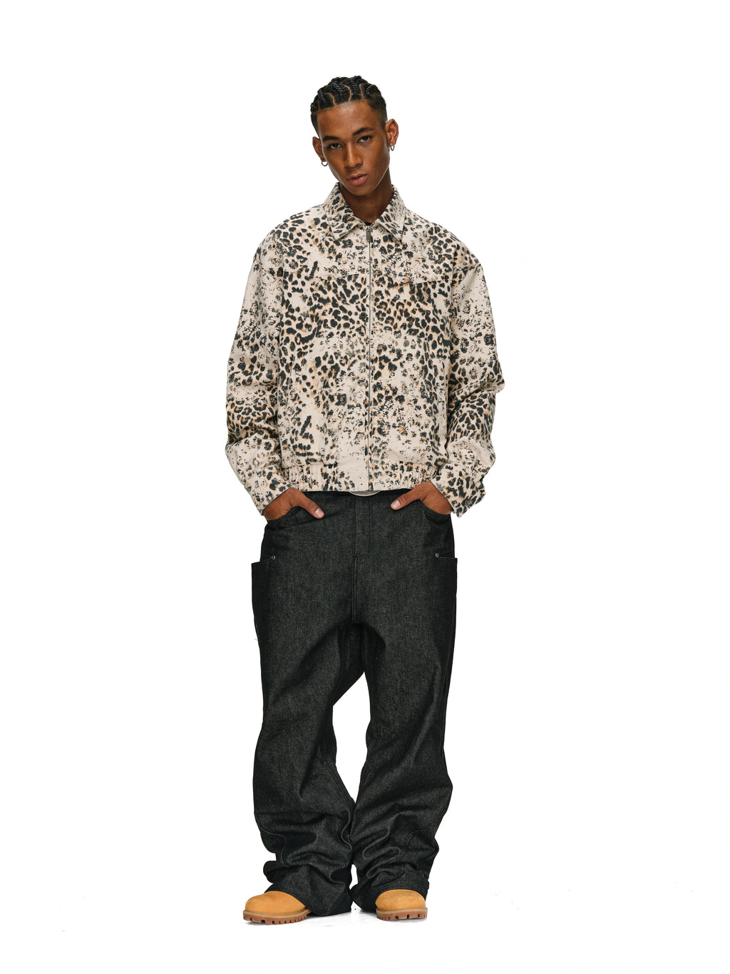ANTIDOTE Leopard Washed Work Jacket