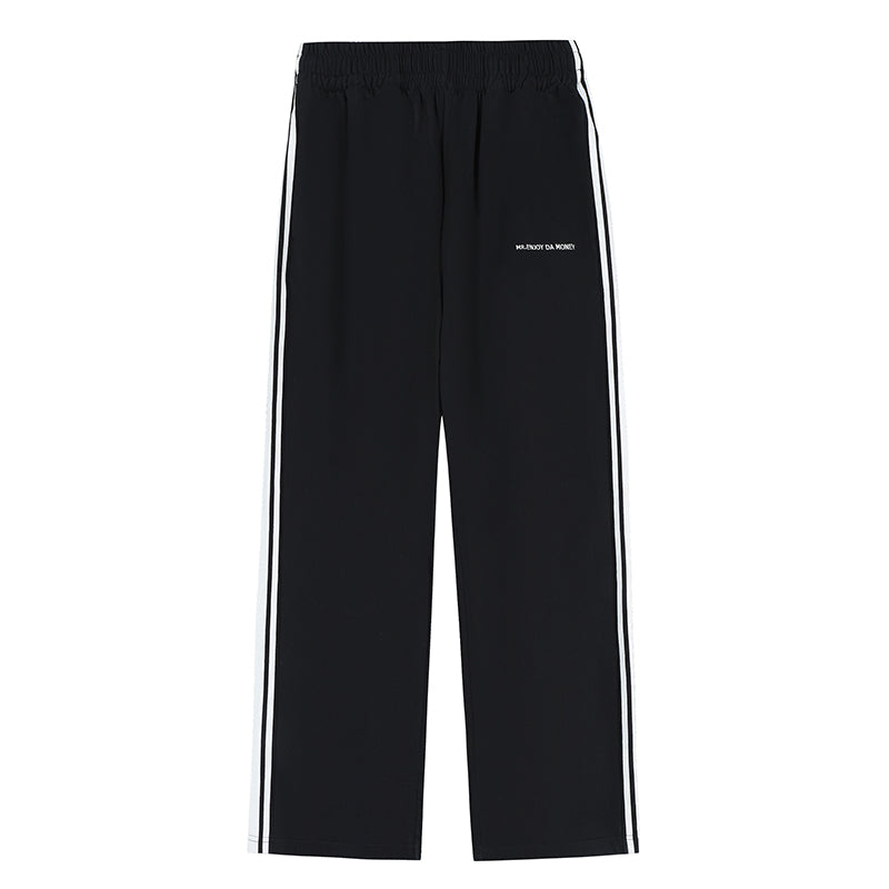 MEDM Side Striped Wide Leg Sweatpants