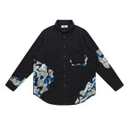 EMPTY REFERENCE Burnt Flower Lace Long Sleeve Shirt