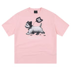 MEDM Cat Ear Hat Puppy Balloon Print Tee
