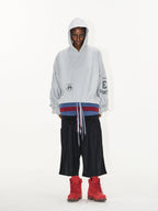 BLIND NO PLAN Multi-Layered Reconstructed Screen-Printed Hoodie
