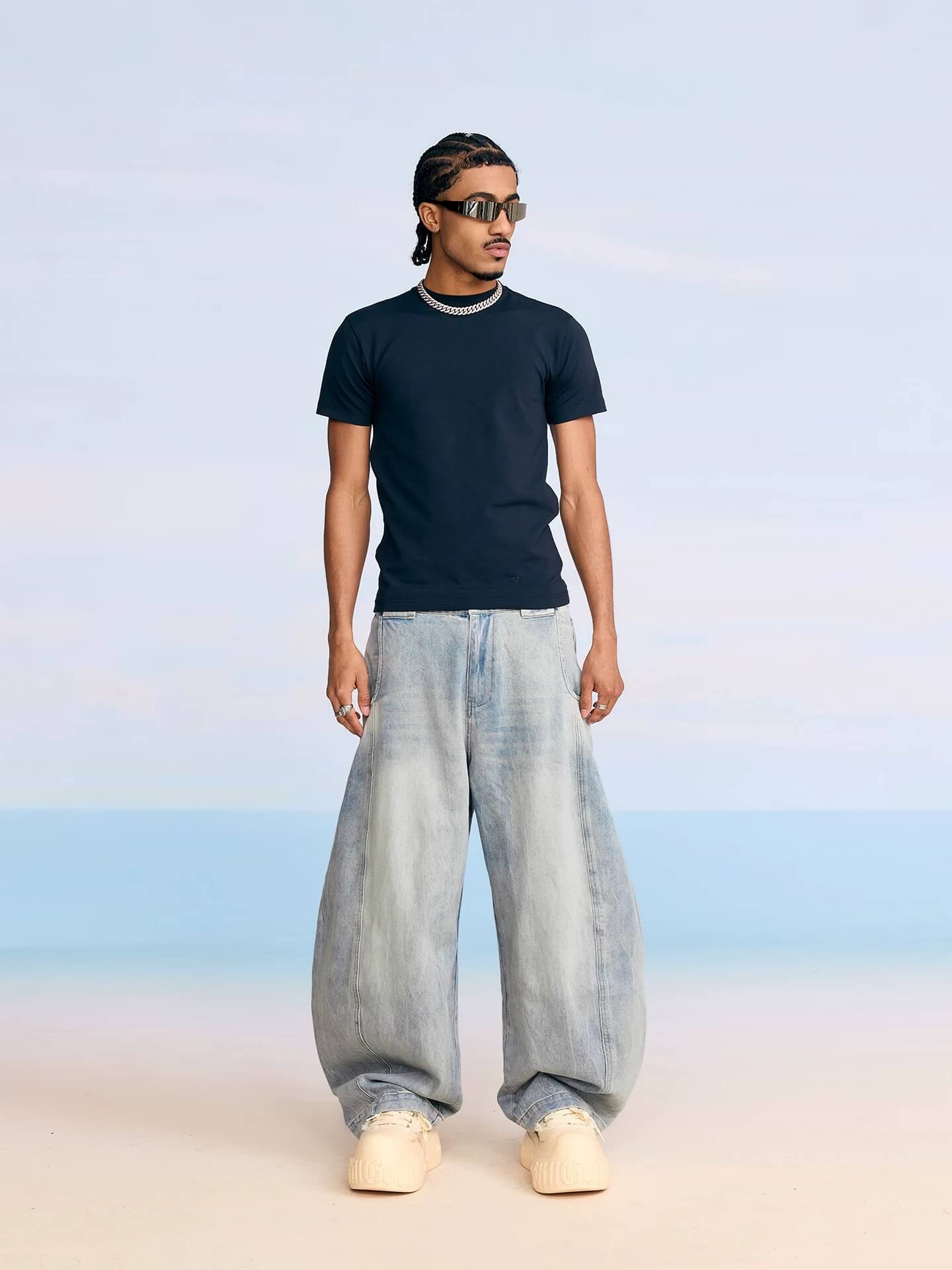 1807 Heavy Washed Machete Baggy Jeans