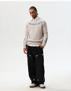 MEDM Floral Embroidered Mohair Knit Sweater