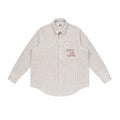 EMPTY REFERENCE Blue White Tweed Long Sleeve Shirt