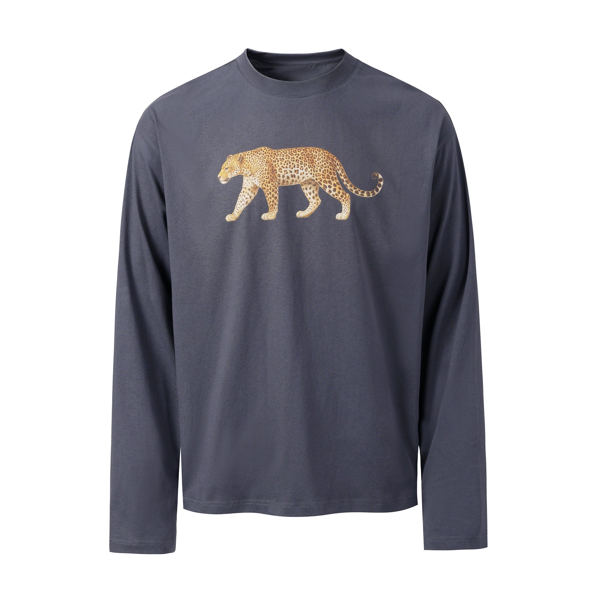 NOVACAM Leopard Digital Print Long Sleeve Tee