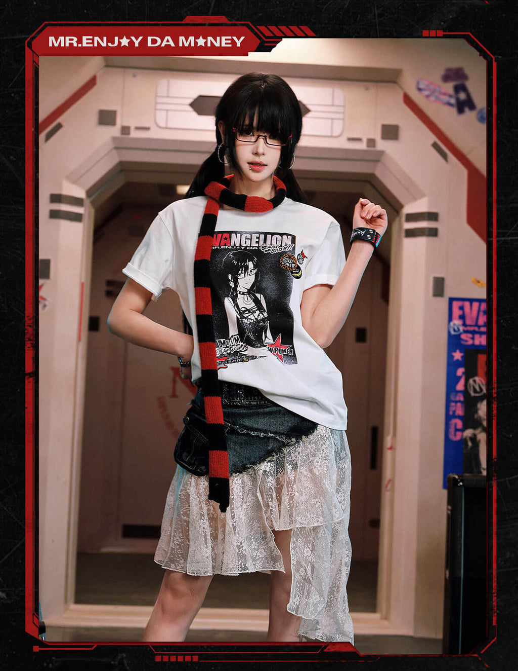 MEDM x EVA NEVER END Vintage Character Poster Print Tee