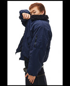 NOVACAM Fur Collar MA-1 Bomber Jacket