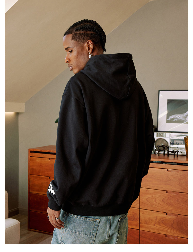 MEDM Basic Logo Embroidery Zip Up Hoodie