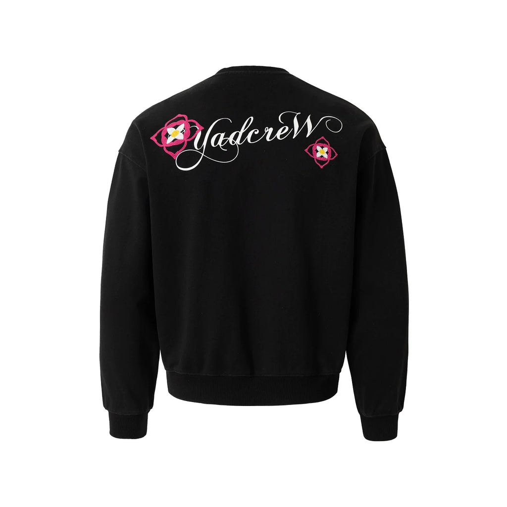 YADcrew Ethnic Puzzle Pattern Sweatshirt