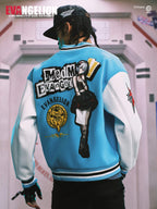 MEDM x EVA NEVER END Character Patch Detachable Velcro Patch Varsity Jacket