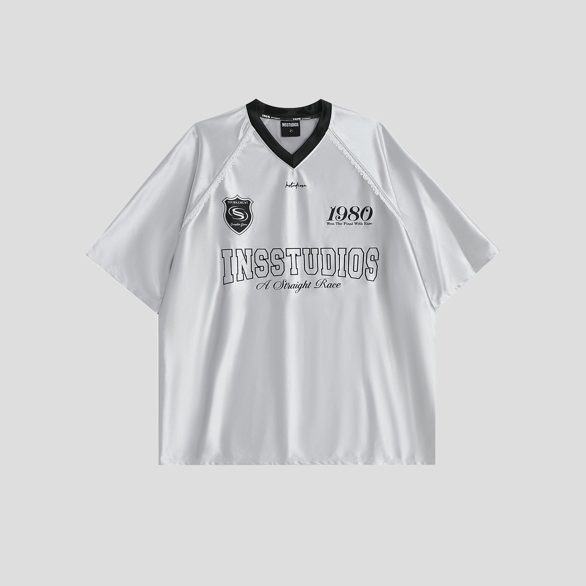 INSstudios Lace Letters Logo Soccer Jersey