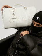 Small Town Kid Snake Pattern Leather Weekender Bag