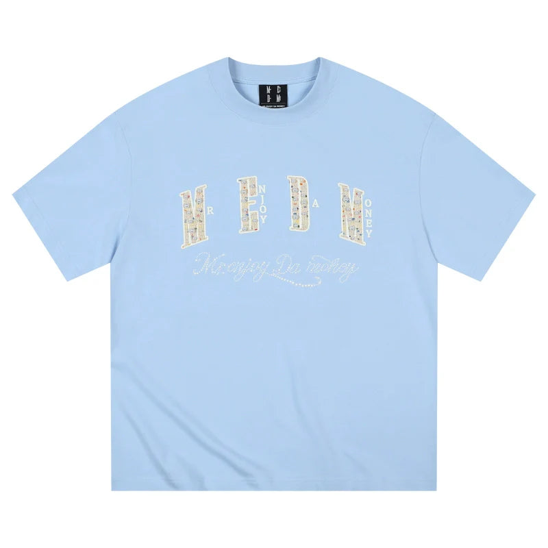 MEDM Pearl Lace Patch Embroidery Tee
