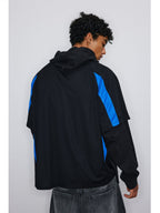 NOVACAM Soccer Jersey-Style Fake Two-Piece Hoodie