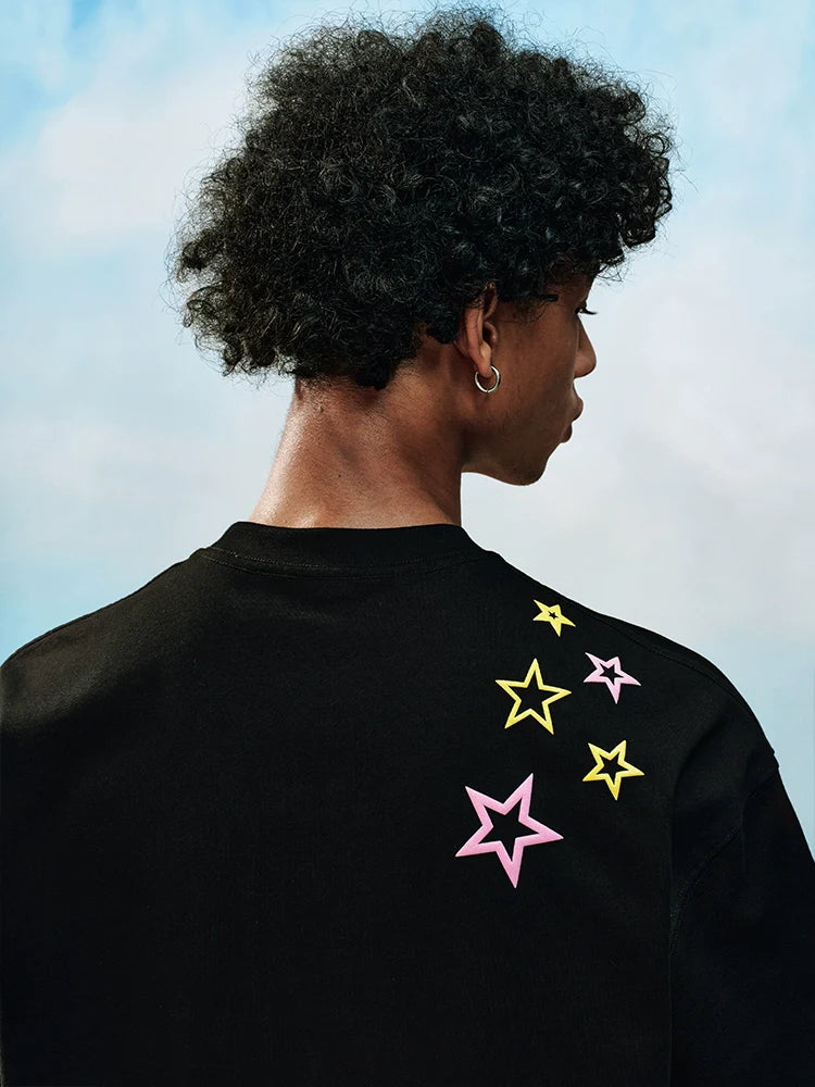 YADcrew Stud Puzzle Star Foam Print Tee