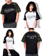 F3F Select Star Print Raglan Color Block Tee