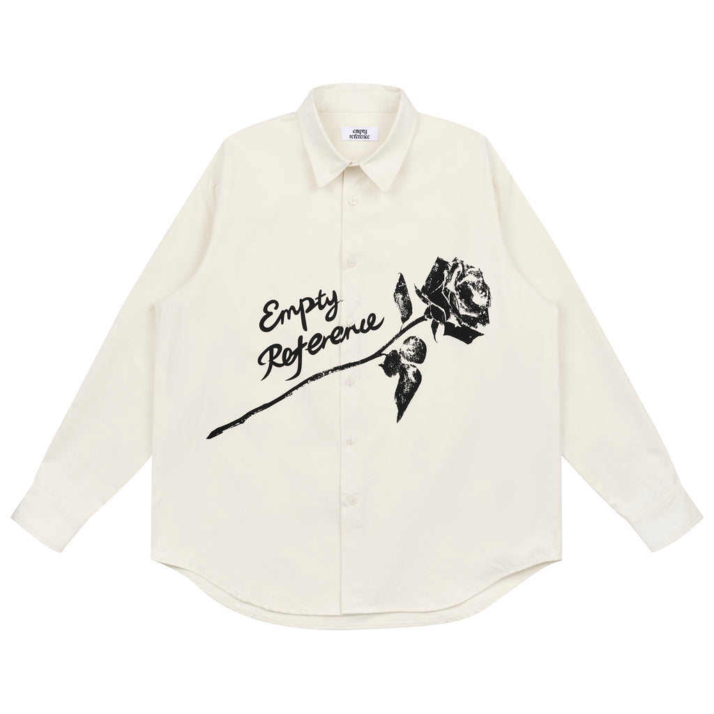 EMPTY REFERENCE Night Rose Print Long Sleeved Shirt