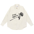 EMPTY REFERENCE Night Rose Print Long Sleeved Shirt