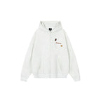 Achock Floral Patch Embroidered Zip Up Hoodie