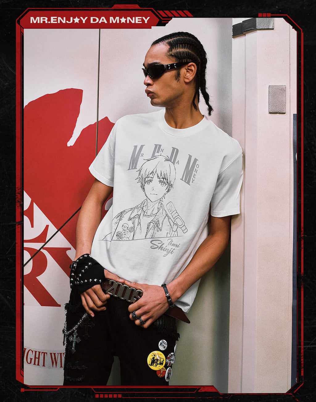 MEDM x EVA NEVER END Character Sketch Graphic Tee