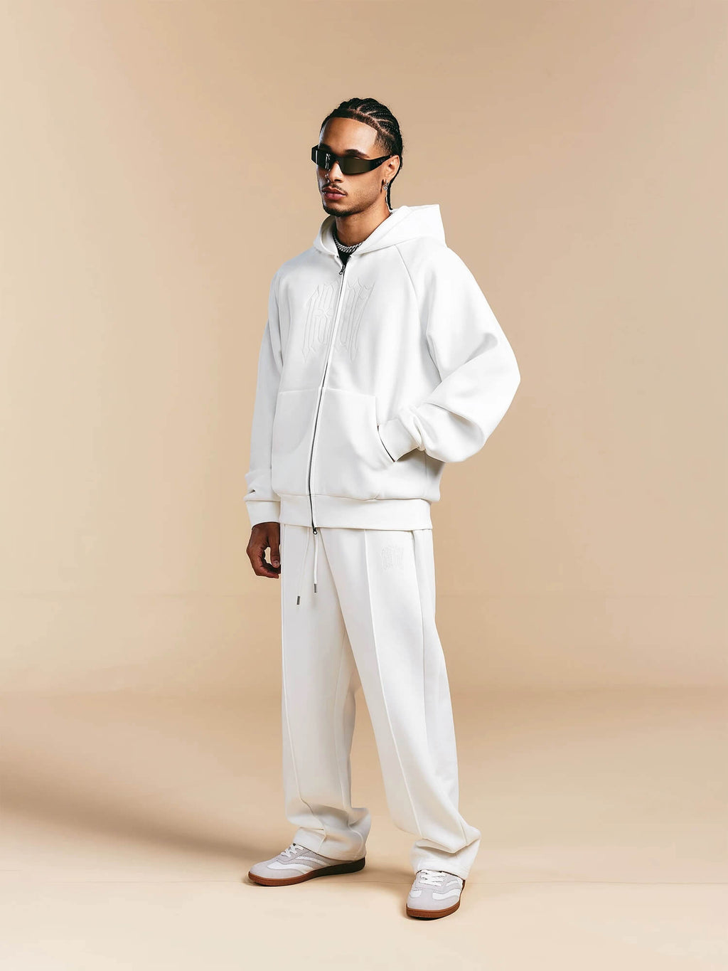 1807 Chain Stitched Logo Zip Up Hoodie