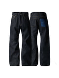 KARMANISTIC Contrast Back Pocket Original Baggy Jeans