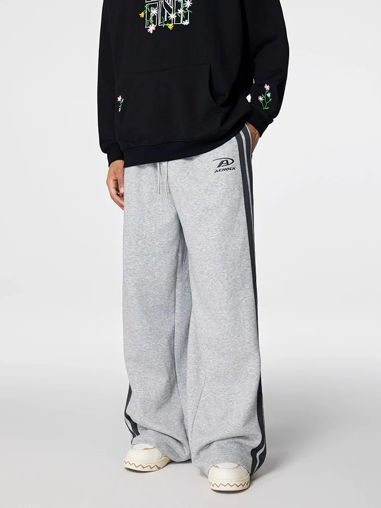 Achock Side Striped Baggy Sweatpants