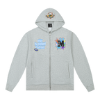 MEDM Blooming Star Embroidered Zip-Up Hoodie