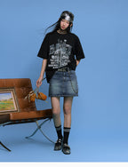 MEDM Sword and Rose Multicolor Diamond Tee