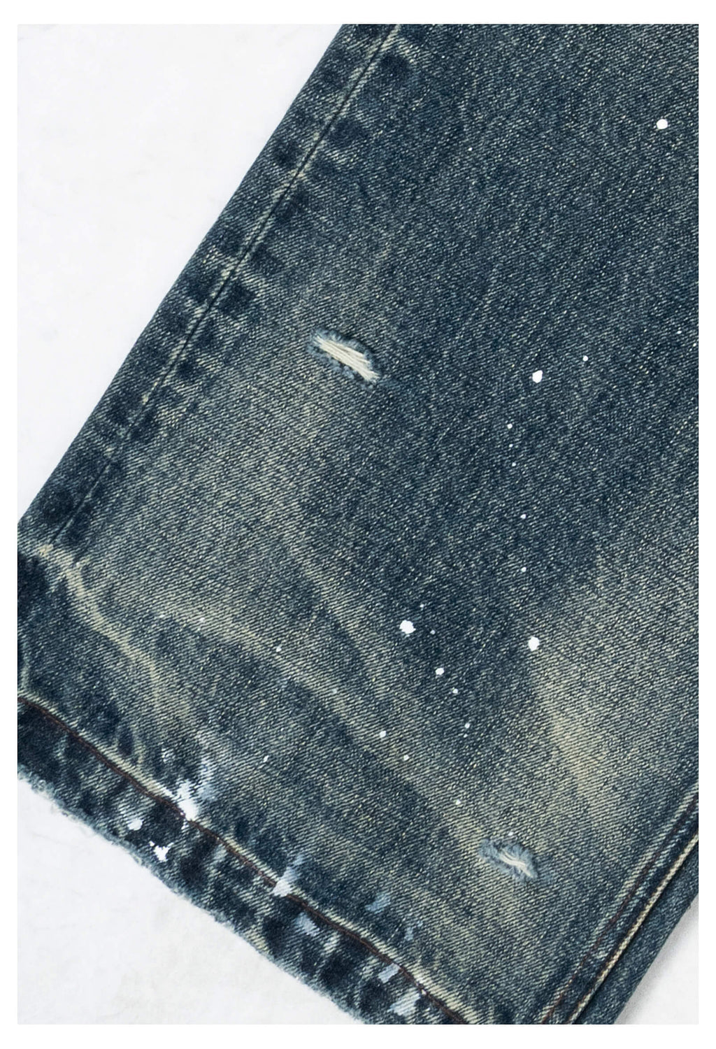 ANTIDOTE Distressed Leopard Patchwork Washed Jeans