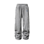 KARMANISTIC Distressed Flag Print Jogger Sweatpants