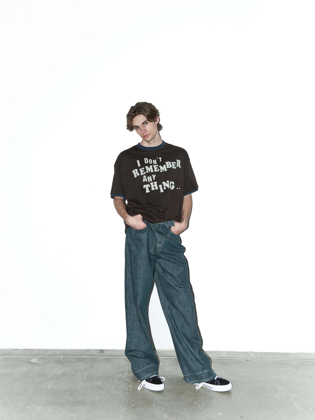 LIBERAFIT Vintage Slogan Print Short Sleeve Ringer Tee