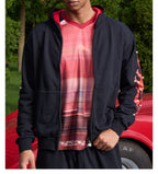 S45 Flame Print Zip Up Hoodie