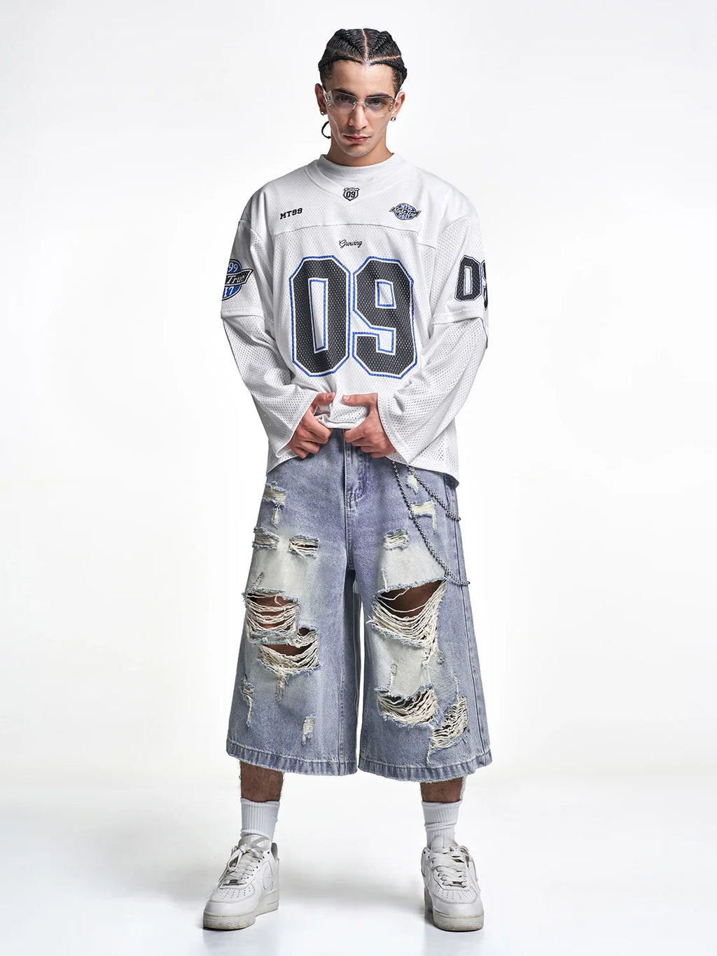 F3F Select 09 Numbered Mesh Long Sleeve Hockey Jersey