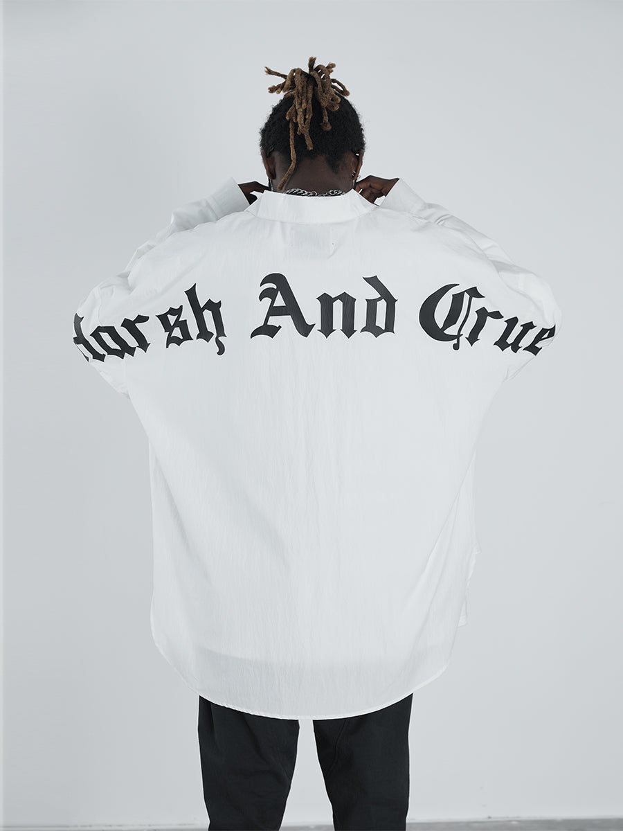 Harsh and Cruel Large Letters Logo Long Sleeved Shirt