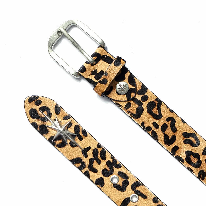 Remedy Star Studded Cowhide Leather Belt