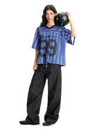 F3F Select Striped Mesh V Neck Short Sleeve Soccer Jersey