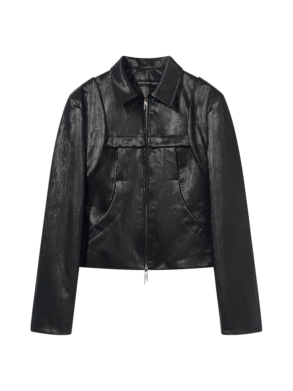 BLIND NO PLAN Short Silhouette Slim Fit Leather Jacket