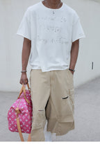 STEEPC Contrast Old Print Boxy Knit Tee