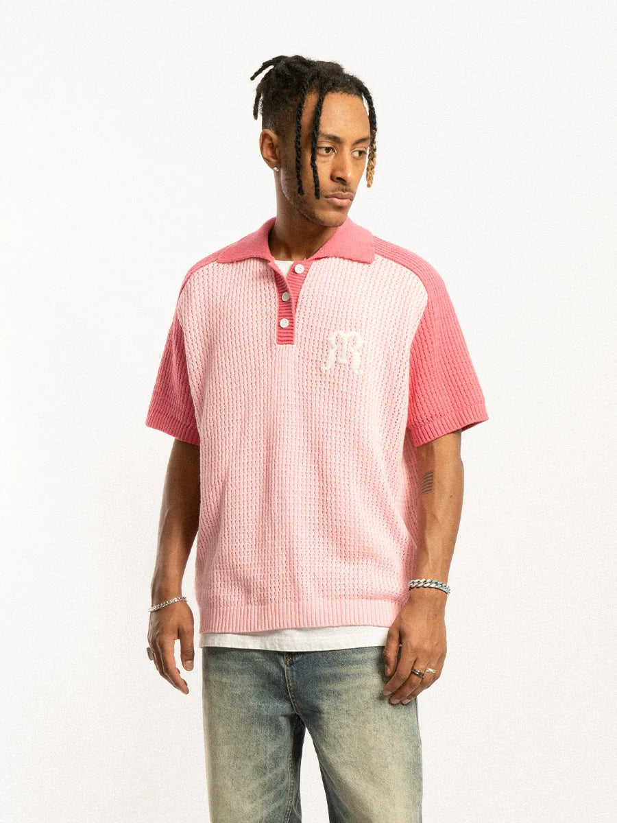 EMPTY REFERENCE Raglan Sleeve Knit Polo