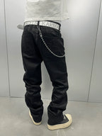 KARMANISTIC Waxed Black Jeans