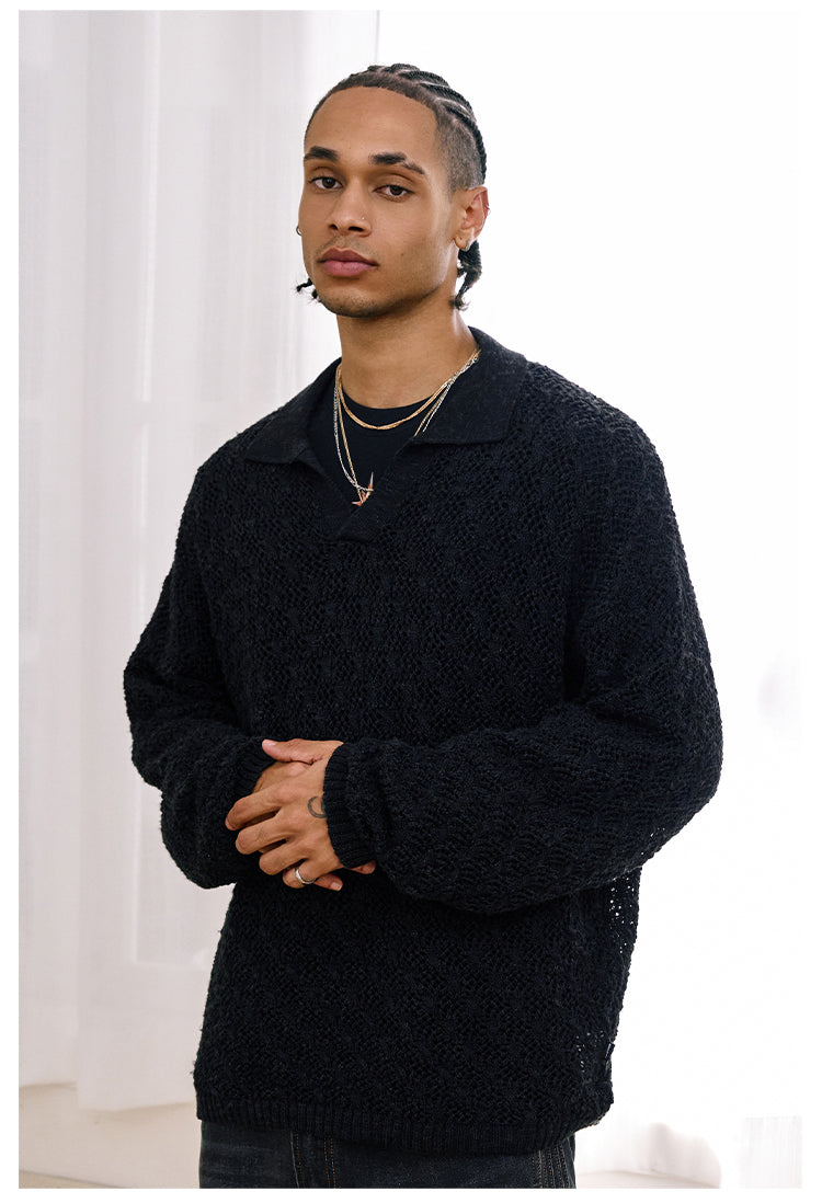 Remedy Mesh Polo Knit Sweater