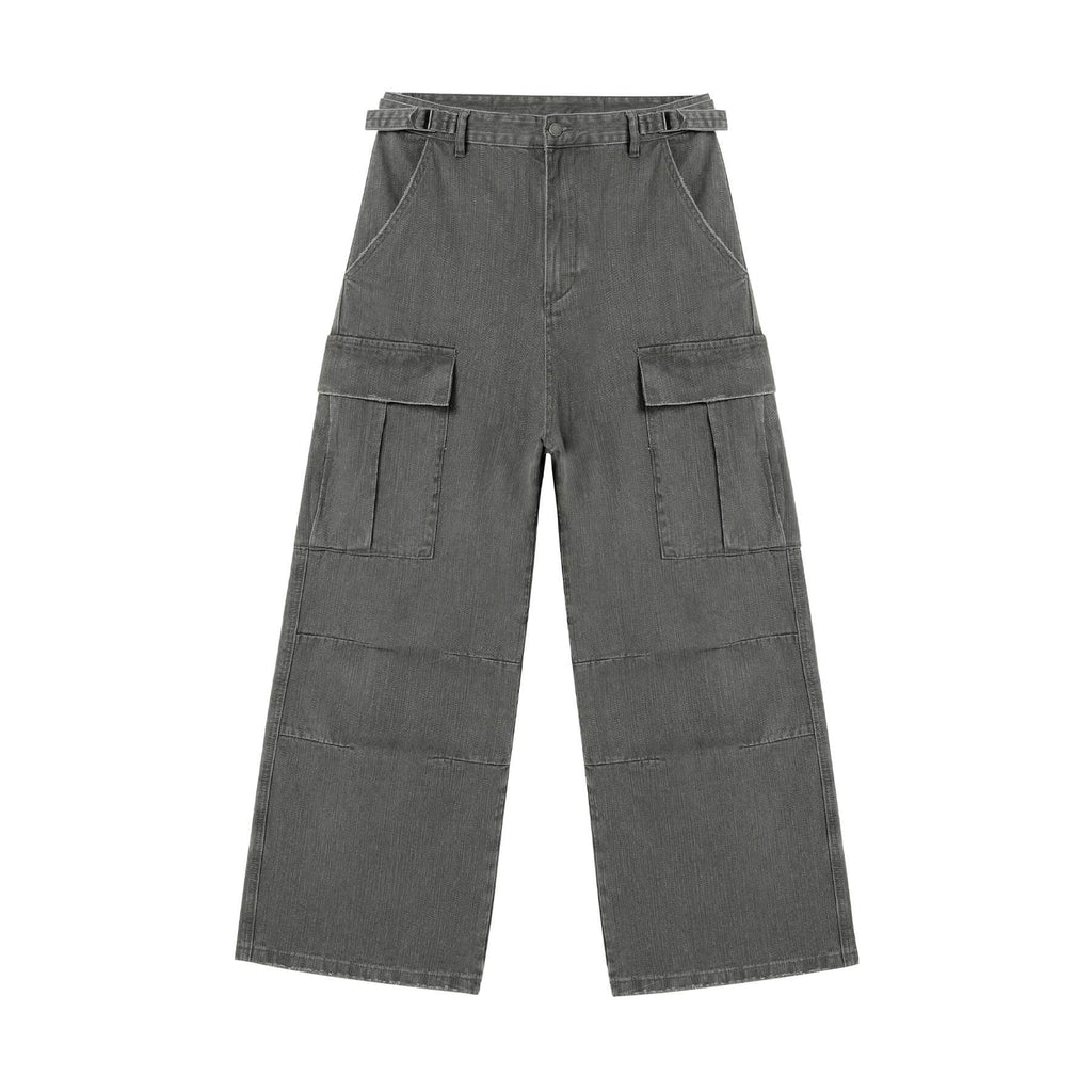 JHYQ Distressed Bamboo Cotton Cargo Work Pants