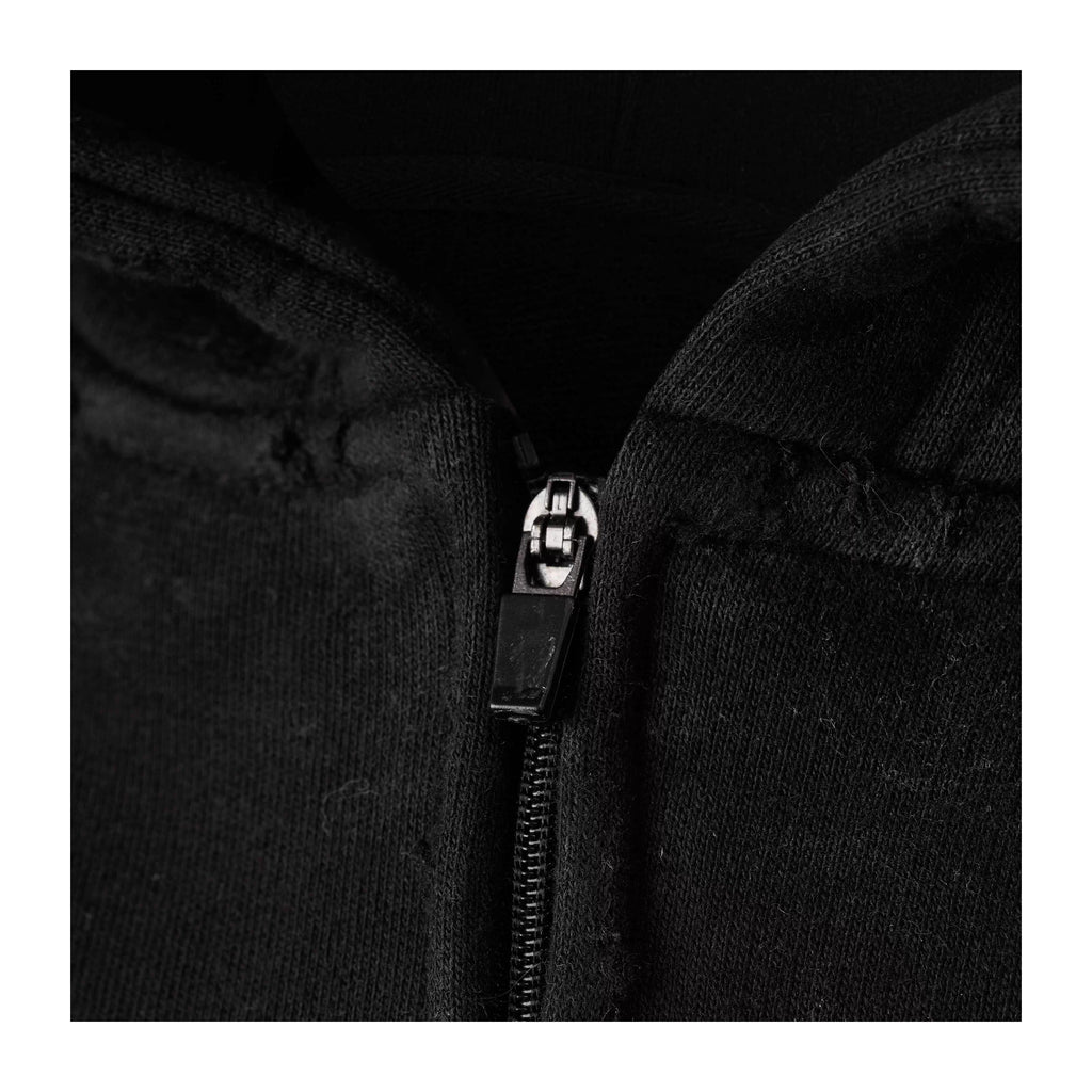 KARMANISTIC Rhinestone Logo Dirty Dye Zip Up Hoodie