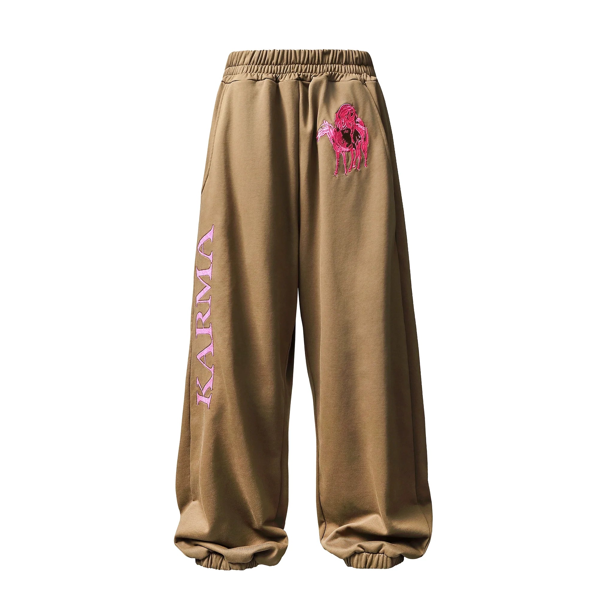KARMANISTIC Embroidered Printed Baggy Sweatpants