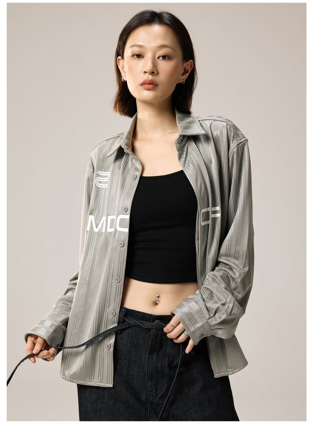 Remedy Silk Striped Long Sleeve Shirt