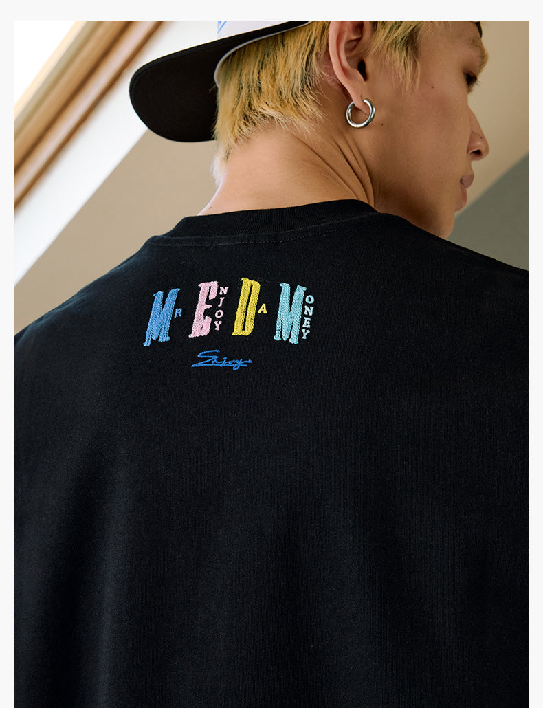 MEDM Multicolor Terry Embroidery Tee